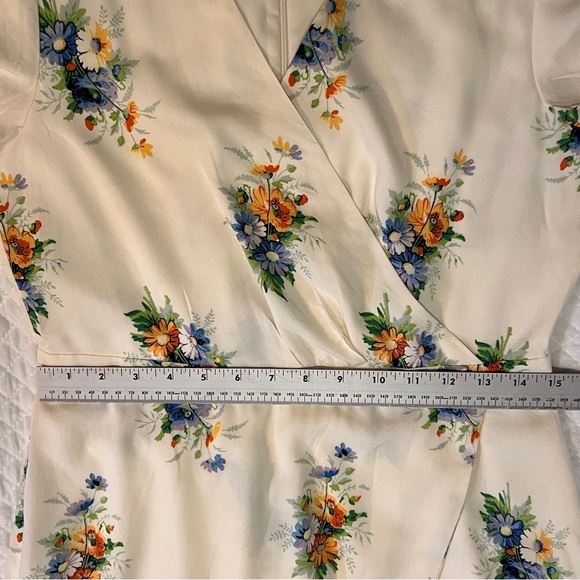 New with tags Madewell Cream Floral Long Sleeve Dress women's size 8 - Picture 14 of 16